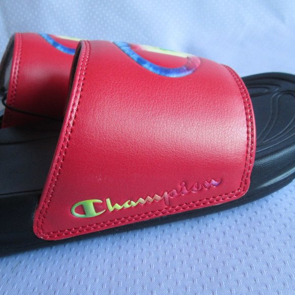 🤩 CHAMPION MEGA SLIDE SCARLETT BLACK WOMENS SLIDE SANDALS (SIZE 7) 🤩 - Picture 4 of 15